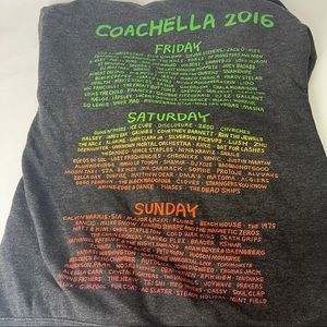 2016 Grey Coachella Hoodie Zip-Up Medium Unisex